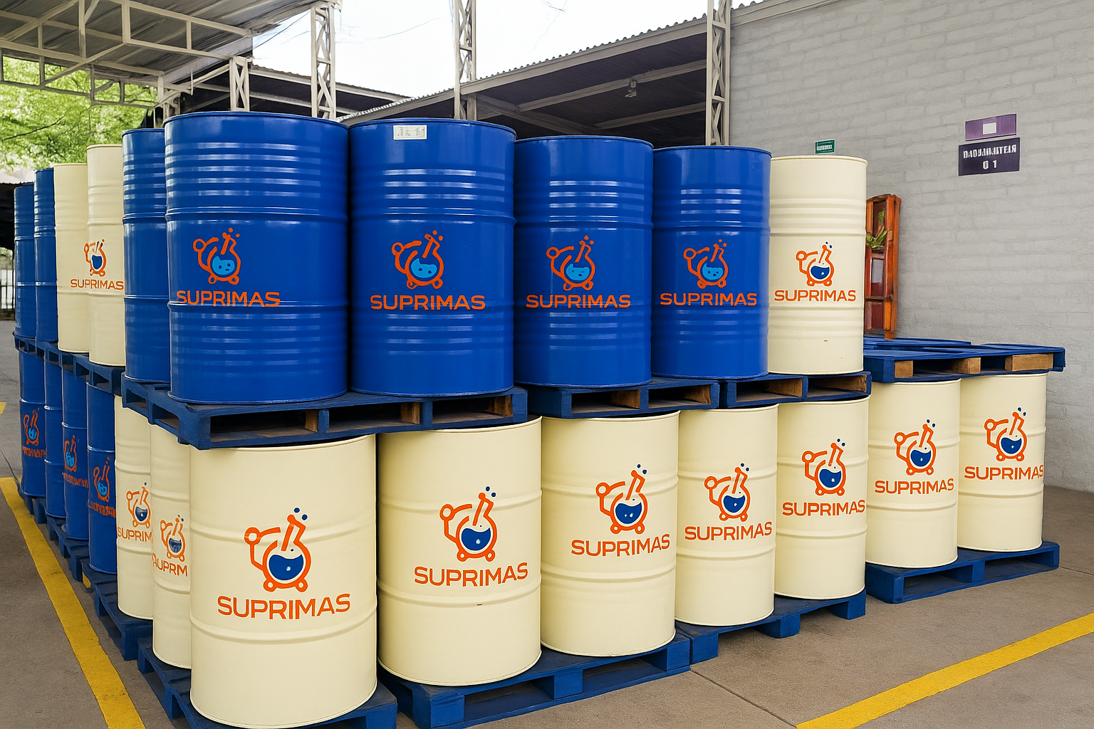 Almacén de barriles SUPRIMAS al aire libre